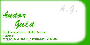 andor guld business card